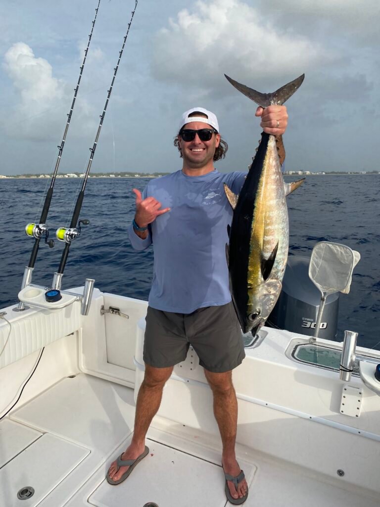 Client from texas catches blackfin tuna in florida